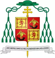 Blason de l'Archidiocèse de Malines-Bruxelles (Belgique) avec ornements extérieurs.svg