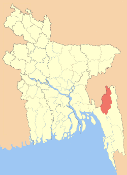 Location of Khagrachhari District within Bangladesh