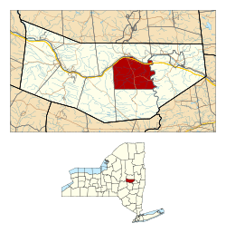 Location in Montgomery County and the state of New York.