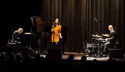 Gustavsen with Simin Tander and Jarle Vespestad at Cosmopolite Scene in Oslo during Vinterjazz 2016