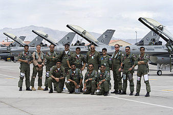 The PAF's fighter pilots with the greenish g-suit in comparison to USAF.