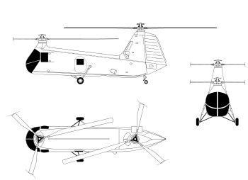 Piasecki H-25 orthographical image.svg