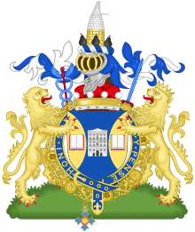 Coat of Arms of Mervyn, Baron King of Lothbury.svg