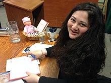 Gabrielle Zevin signs The Storied Life of A.J. Fikry at Vroman's Bookstore, April 2014.