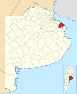 location of Magdalina Partido in Buenos Aires Province