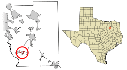 Location of Cottonwood in Kaufman County, Texas