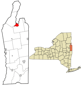 Location in Washington County and the state of New York.