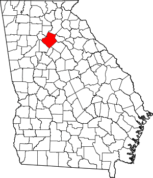 Map of Georgia highlighting Gwinnett County
