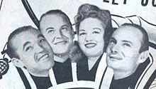 The Pied Pipers in a 1945 advertisement