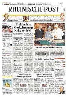 Rheinische Post front page.jpg