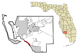 Location in Lee County and the state of Florida