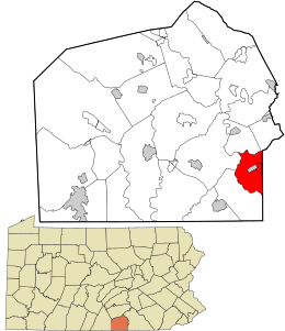 Location in Adams County and the state of Pennsylvania.