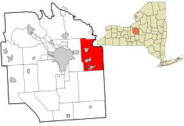 Location in Onondaga County and the state of New York.