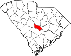 Map of South Carolina highlighting Calhoun County