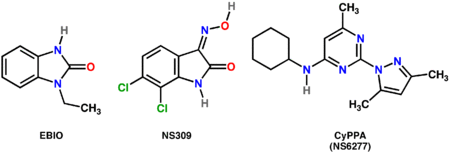 Chemical structure of SK ion channel modulators.