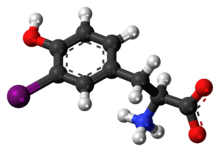 3-Iodotyrosine zwitterion 3D ball.png