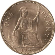 British pre-decimal penny 1967 reverse.png