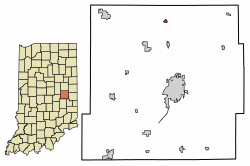 Location of Springport in Henry County, Indiana.