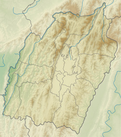 Location of lake in Manipur, India