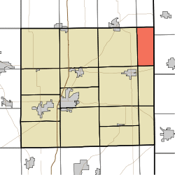 Location of Troy Township in DeKalb County