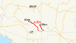 Arizona Eastern Railway system map.svg