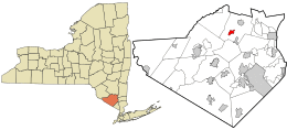 Location in Orange County and the state of New York.