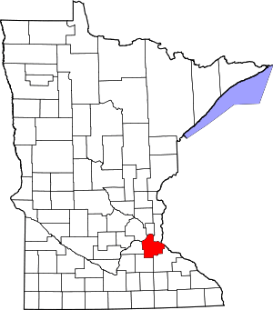 Map of Minnesota highlighting Dakota County