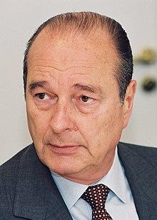 portrait photograph of a 64-year-old President Chirac