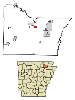 Location in Lawrence County, Arkansas