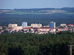 General view of Sezimovo Ústí from the west