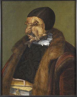 The Lawyer, possibly Ulrich Zasius, 1461-1536, humanist, jurist (Giuseppe Arcimboldo) - Nationalmuseum - 15897.jpg
