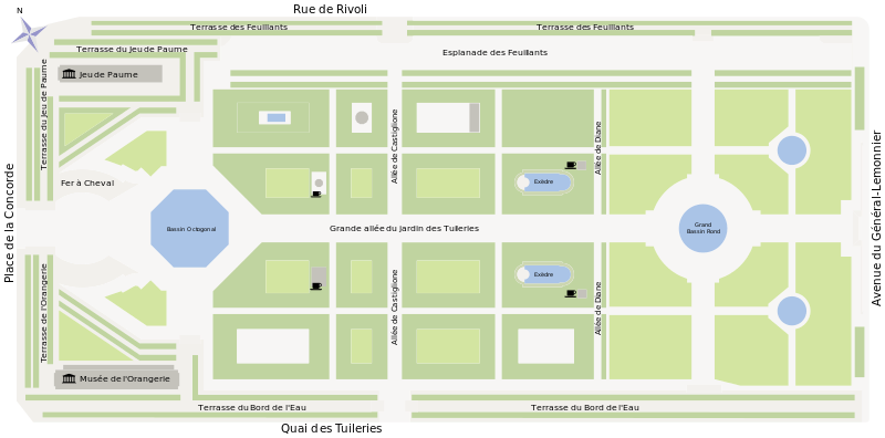 Plan of the Jardin des Tuileries