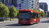Skybus number 65 (5177AO) Scania in Wurundjeri Way, 2013.JPG