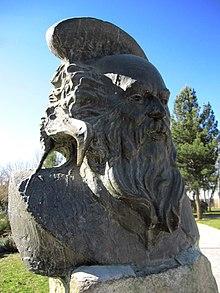 Iran - Neyshabour - Attar Neyshabouri's tomb ^ statue - Information in page 1 - panoramio.jpg