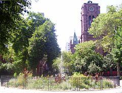 Stuyvesant Square fountain St. George Church.jpg