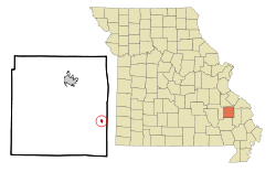 Location of Marquand, Missouri