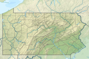 Map showing the location of Ricketts Glen State Park