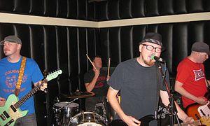 Left to right: Eli Caterer, Neil Hennessy, Josh Caterer, and Matt Caterer in 2012