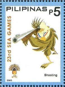 Southeast Asian Games 2005 stamp of the Philippines Shooting.jpg