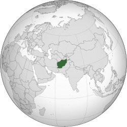 Location of Afghanistan