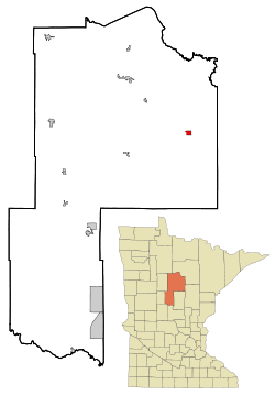 Location of Remer within Cass County, Minnesota