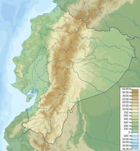 Map showing the location of El Cajas National Park