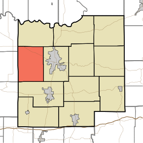 Location of Madison Township in Dubois County