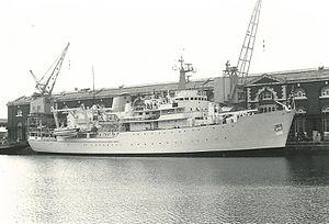 HMS Herald (1974) at Portsmouth Navy Day 1980.jpg
