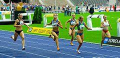 Sina Schielke (192) wins the 100 metres race - ISTAF 2006 - Berlin, 3 September.jpg