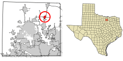 Location of Aubrey in Denton County, Texas