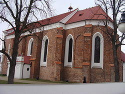 Saint Nicholas church in Tarczyn, rear view