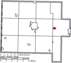 Location of Middle Point in Van Wert County