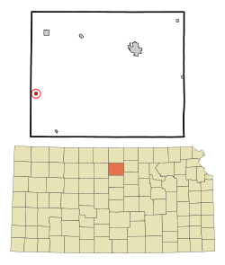 Location within Mitchell County and Kansas
