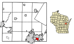 Location of Combined Locks in Outagamie County, Wisconsin.